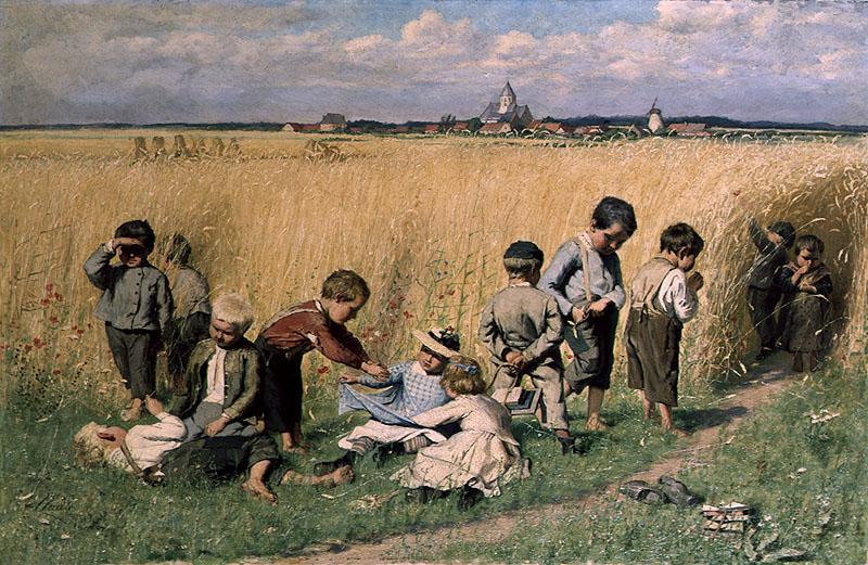 Emile Claus On the Way to School